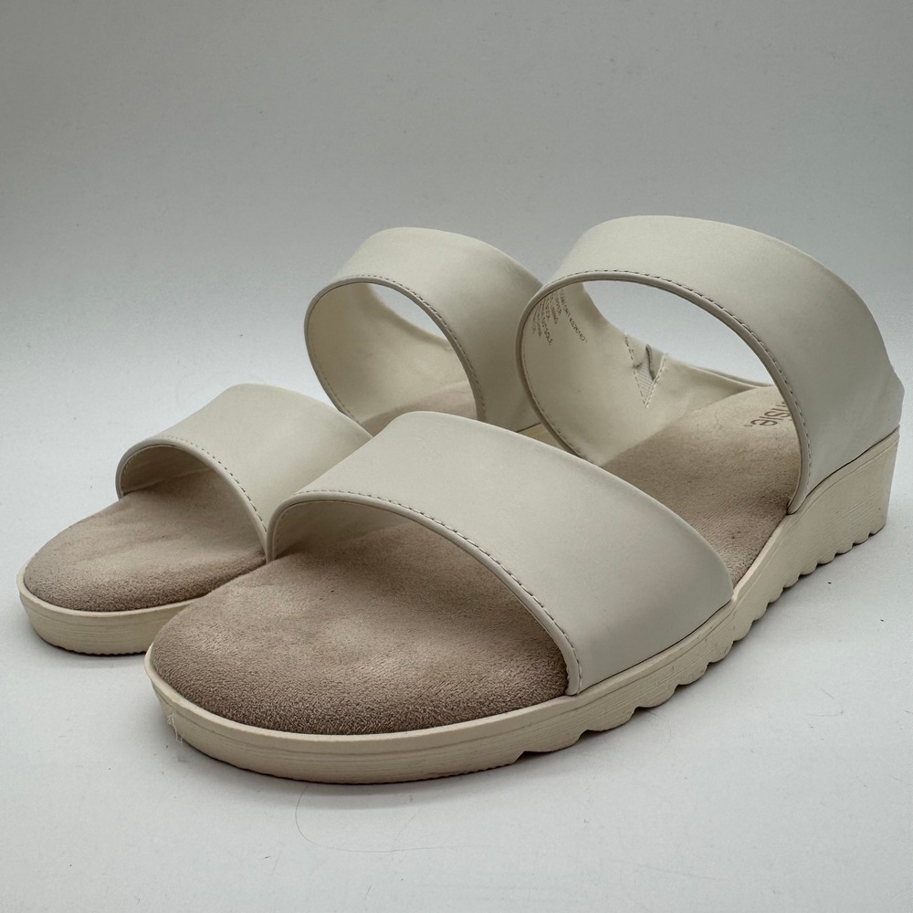 Kensie Endy Comfort Beige Double Strap Slide Sandals Women's Size 10 NIB